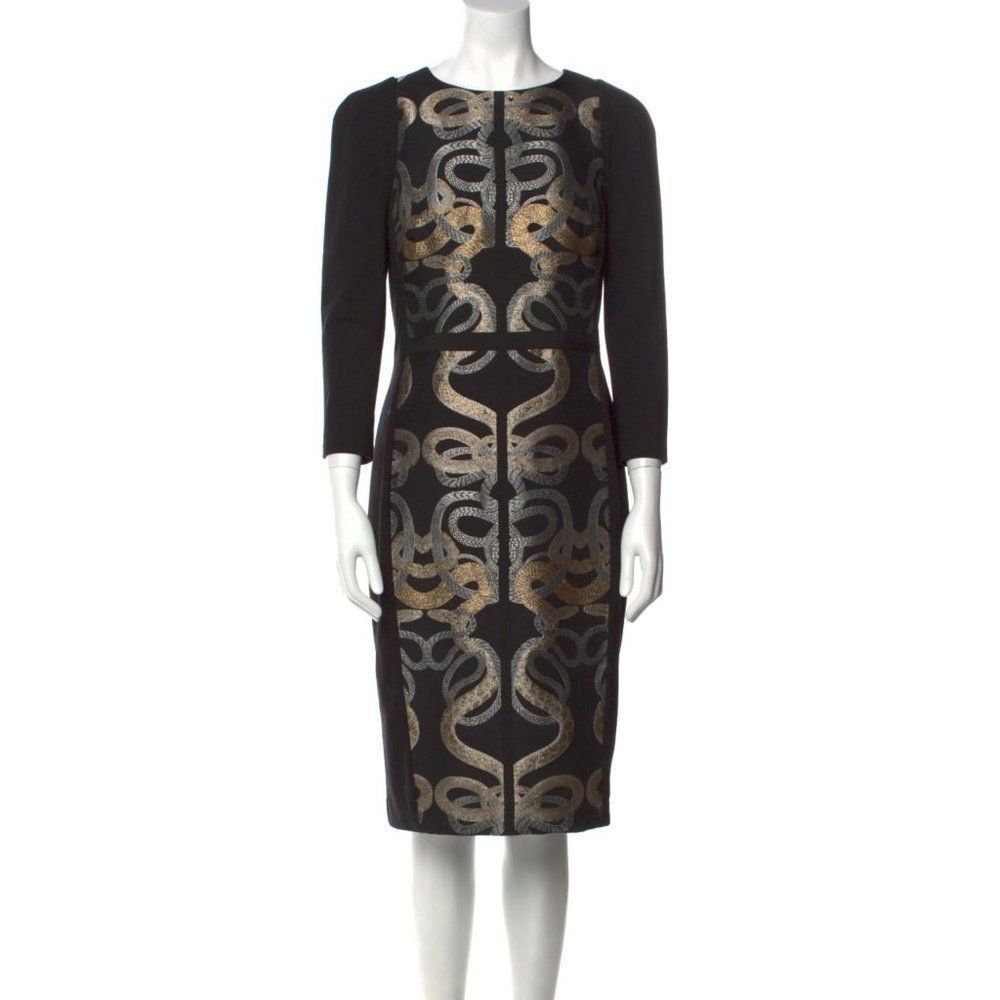 TED BAKER London Malicia Snake Panel Dress Size 0